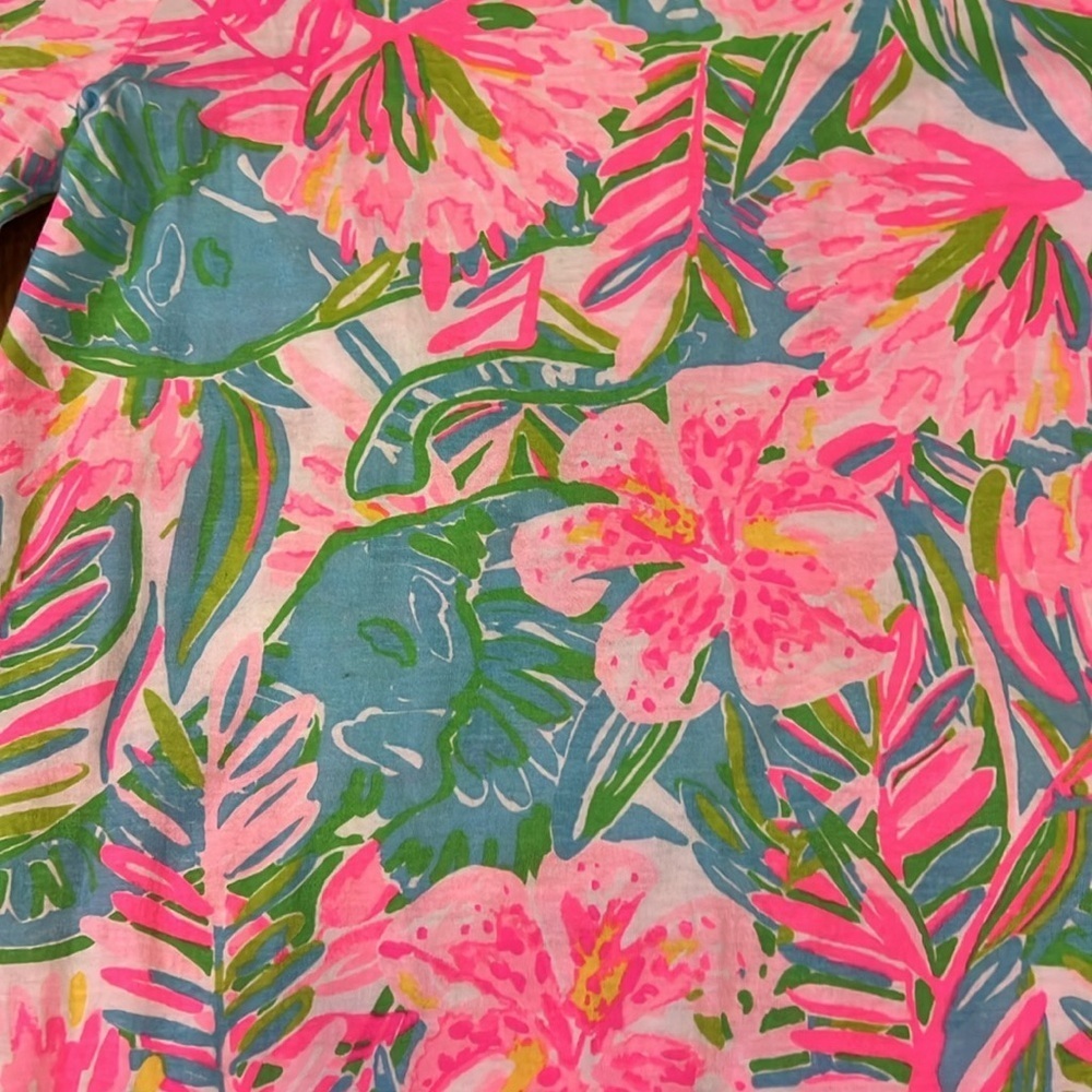 lilly pulitzer mini marlowe dress in lilly of the jungle size large (8-10) NWT - Picture 3 of 7